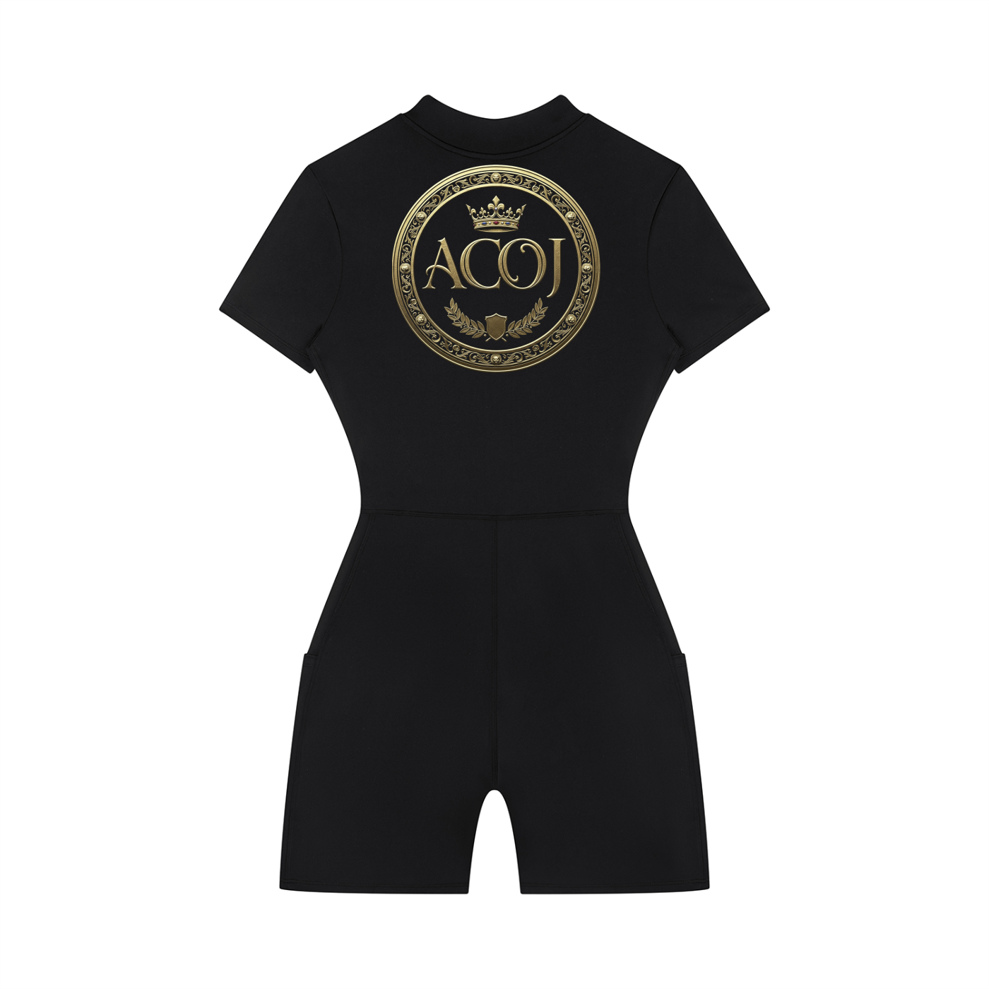 Women's Quarter-Zip Short Sleeve Romper
