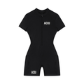 Women's Quarter-Zip Short Sleeve Romper